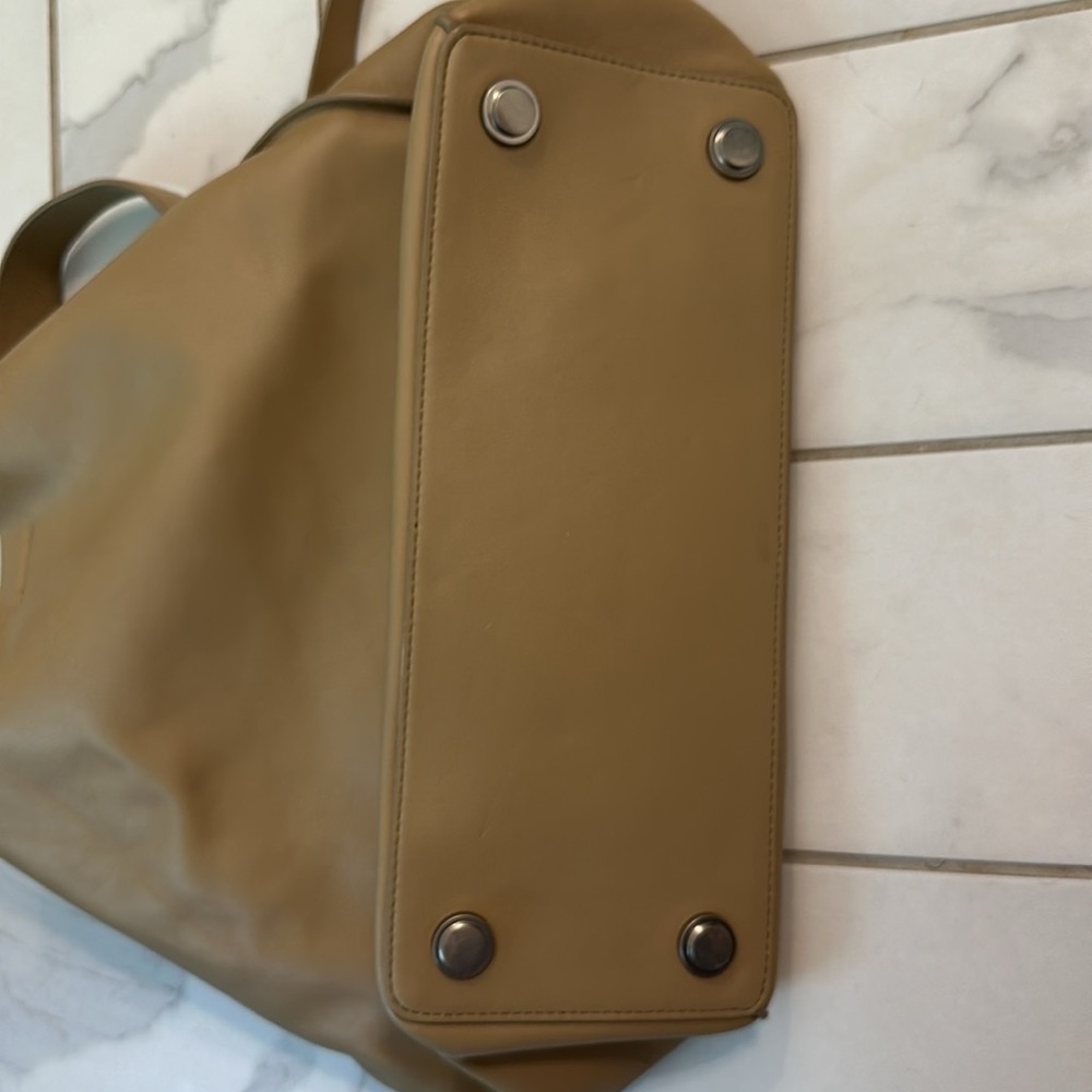 All Saints Elegant Tan Leather Tote Bag - Picture 2 of 8